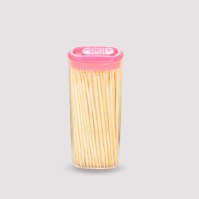 Bamboo toothpicks with dispenser box for hygiene. Bamboo toothpicks with dispenser box for hygiene.